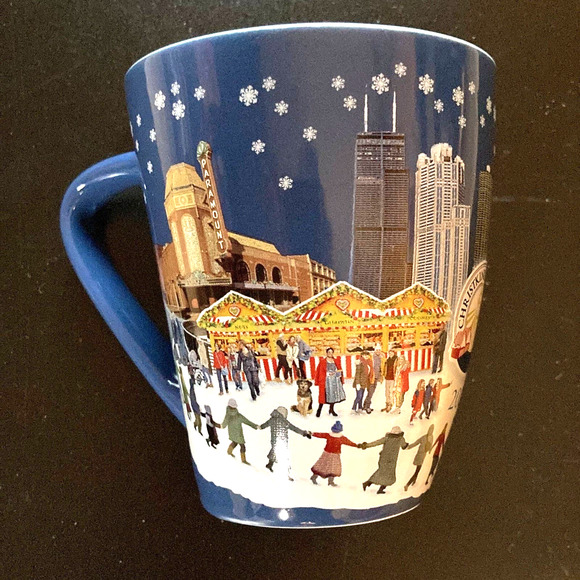 2022 Chicago Christkindlmarket mug Blue - Picture 2 of 6